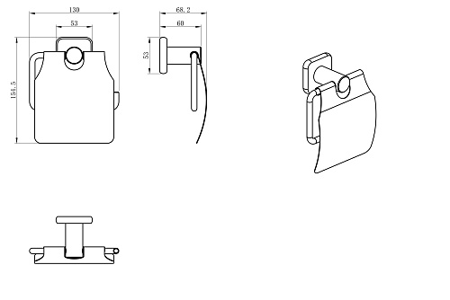Держатель туалетной бумаги Wonzon & Woghand с крышкой, хром (WW-V1802-CR) Держатель туалетной бумаги Wonzon & Woghand с крышкой, хром (WW-V1802-CR)