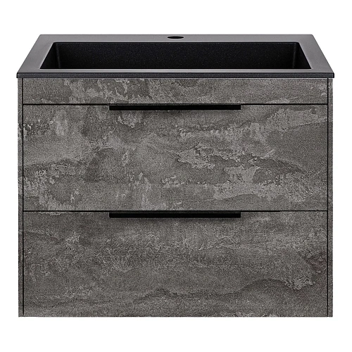 Тумба под раковину Vincea Chiara 2D 600 подвесная, 2 выкатных ящика soft-close, G.Stone VMC-2C2600GS Тумба под раковину Vincea Chiara 2D 600 подвесная, 2 выкатных ящика soft-close, G.Stone VMC-2C2600GS