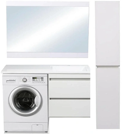 Тумба под раковину Style Line Даллас 120, Люкс белая, PLUS СС-00000469 Тумба под раковину Style Line Даллас 120, Люкс белая, PLUS СС-00000469