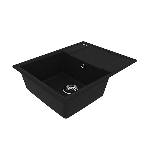 Кухонная мойка Lemark IMANDRA 640 врезная из кварцгранита, с крылом, антрацит 9910019 Кухонная мойка Lemark IMANDRA 640 врезная из кварцгранита, с крылом, антрацит 9910019