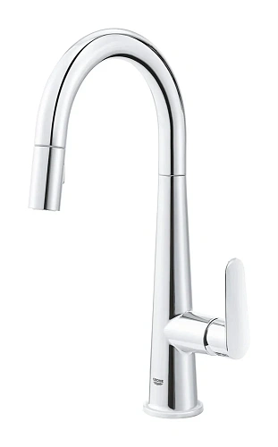 Смеситель для кухни GROHE Veletto, C-образный высокий выдвижной излив, хром (30419000) Смеситель для кухни GROHE Veletto, C-образный высокий выдвижной излив, хром (30419000)