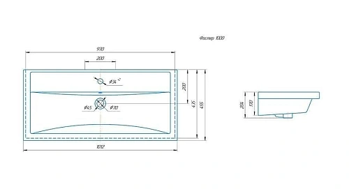 Раковина Grossman ФОСТЕР-100 см 30513 Раковина Grossman ФОСТЕР-100 см 30513