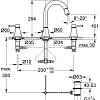 Смеситель для раковины GROHE Grandera на 3 отверстия, высокий излив (20389000) Смеситель для раковины GROHE Grandera на 3 отверстия, высокий излив (20389000)