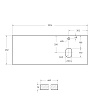 Столешница BelBagno EK-120-AS-BO-R Bianco Opaco 1204x462 Столешница BelBagno EK-120-AS-BO-R Bianco Opaco 1204x462
