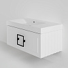 Тумба с раковиной La Fenice Cubo Bianco 90 NFNC-01-CUB-B-90-3-90L белая матовая, ручка черная Тумба с раковиной La Fenice Cubo Bianco 90 NFNC-01-CUB-B-90-3-90L белая матовая, ручка черная