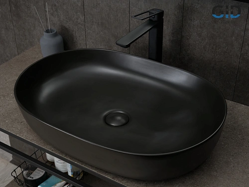 Раковина Gid Bm1348 53355 накладная черная матовая 61x41x13.5 Раковина Gid Bm1348 53355 накладная черная матовая 61x41x13.5