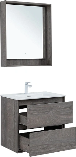 Тумба под раковину Aquanet Милан 70 дуб рошелье 00336373 подвесная Тумба под раковину Aquanet Милан 70 дуб рошелье 00336373 подвесная