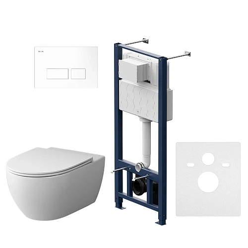 Комплект инсталляции AM.PM Awe IS47001.111700 с унитазом FlashСlean, сиденьем микролифт и клавишей черный Комплект инсталляции AM.PM Awe IS47001.111700 с унитазом FlashСlean, сиденьем микролифт и клавишей черный