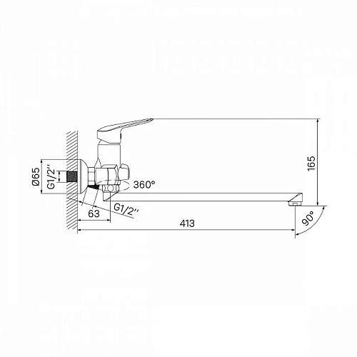 Смеситель для ванны IDDIS Torr (TORSBL2i10) Смеситель для ванны IDDIS Torr (TORSBL2i10)