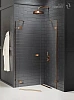 Душевой уголок NEW TRENDY AVEXA COPPER BRUSHED L 100x80x200 EXK-3826 брашированная медь