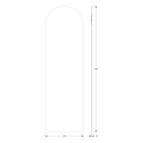 Зеркало Evoform Primary BY 0102 45х150 см со шлифованной кромкой Зеркало Evoform Primary BY 0102 45х150 см со шлифованной кромкой