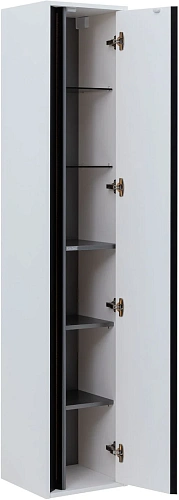 Шкаф-пенал Allen Brau Activity 35 1.34002.WM L белый матовый/черный брашированный Шкаф-пенал Allen Brau Activity 35 1.34002.WM L белый матовый/черный брашированный