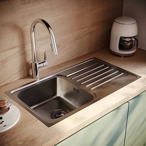 Кухонная мойка Iddis Sound (SND78SDi77) нержавеющая сталь, шелк, с крылом 780x440x180 Кухонная мойка Iddis Sound (SND78SDi77) нержавеющая сталь, шелк, с крылом 780x440x180