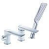Смеситель на борт ванны Lemark Allegro LM5945CW, хром/белый
