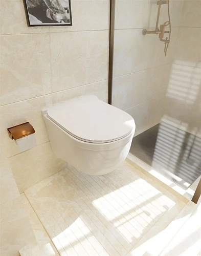 Унитаз подвесной AQUAme AQM2006 с сиденьем SoftClose, технология смыва Rimless, скрытый крепеж 520х3 Унитаз подвесной AQUAme AQM2006 с сиденьем SoftClose, технология смыва Rimless, скрытый крепеж 520х3