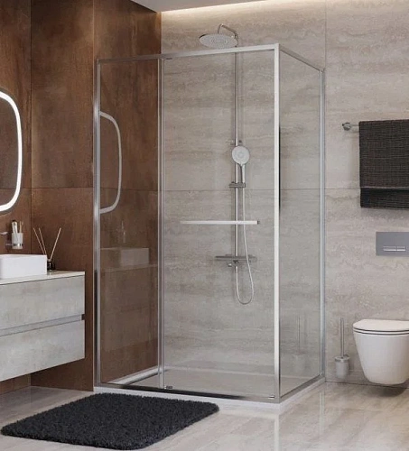 Душевой уголок CEZARES LUX-AH-FS-11-140/100-C-CR 140x100 см, профиль хром, стекло прозрачное Душевой уголок CEZARES LUX-AH-FS-11-140/100-C-CR 140x100 см, профиль хром, стекло прозрачное