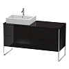 Картинка анонса товара «тумба под раковину duravit xsquare xs4923l4040 напольная 140 см черный глянцевый»