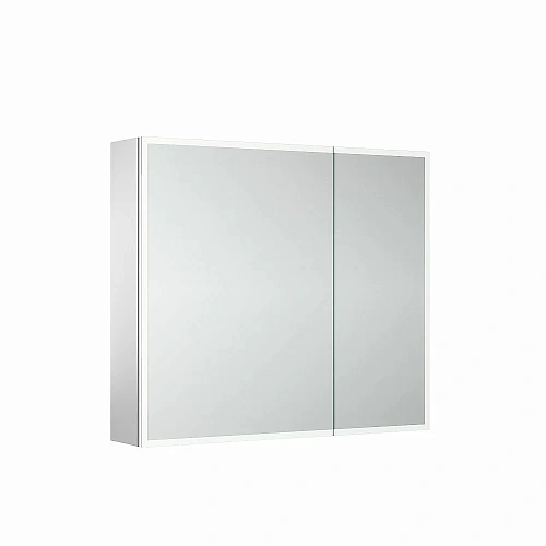 Зеркальный шкаф Sancos Evoke SC8080 800x700х136 мм из алюминия с LED подсветкой Зеркальный шкаф Sancos Evoke SC8080 800x700х136 мм из алюминия с LED подсветкой