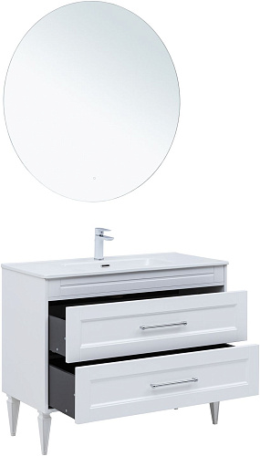 Тумба под раковину Aquanet Бостон New 100 00306369 белый сатин Тумба под раковину Aquanet Бостон New 100 00306369 белый сатин