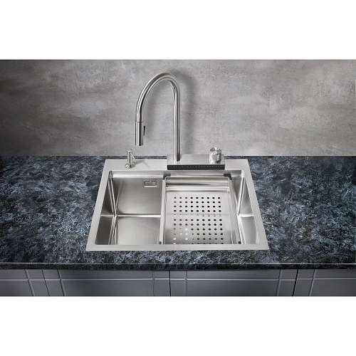 Кухонная мойка Milacio Denia 57 Steel (MC.77400) сталь нержавеющая Кухонная мойка Milacio Denia 57 Steel (MC.77400) сталь нержавеющая