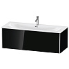 Картинка анонса товара «тумба под раковину duravit xsquare xs422604040 подвесная 121 см черный глянцевый»