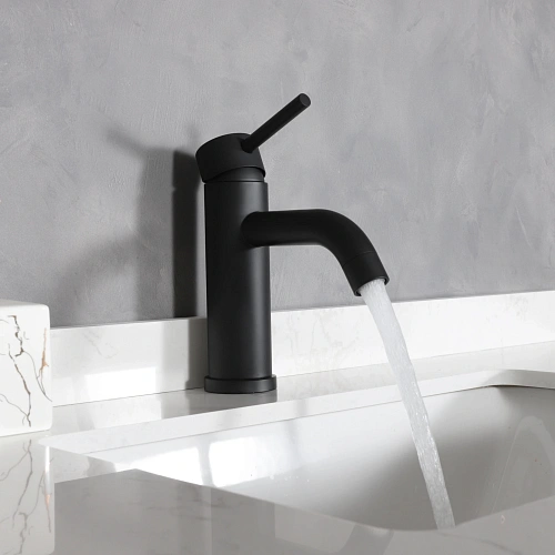 Смеситель для раковины Gid Inga SS096-BM-K SS096BMK черный матовый Смеситель для раковины Gid Inga SS096-BM-K SS096BMK черный матовый