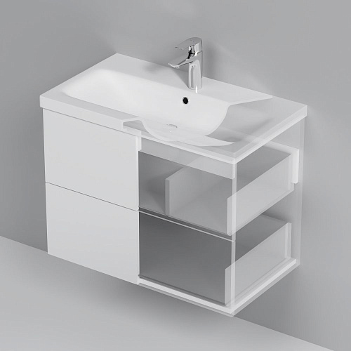 Тумба под раковину AM.PM Gem M90FHX07522WG подвесная, 75 см push-to-open, белый Тумба под раковину AM.PM Gem M90FHX07522WG подвесная, 75 см push-to-open, белый