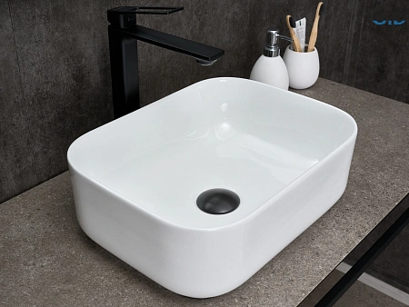 Раковина Gid N1335 51238 накладная белая 40x30x13