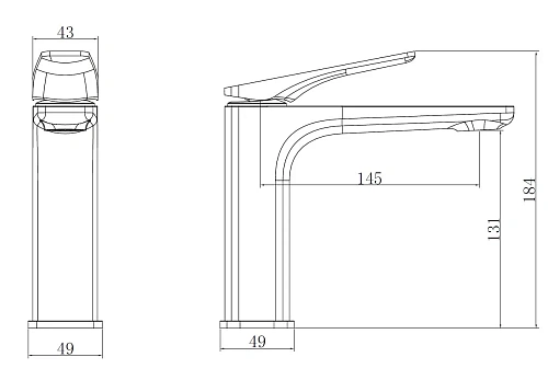 Смеситель для раковины Vincea Puro VBF-5P01CH хром Смеситель для раковины Vincea Puro VBF-5P01CH хром