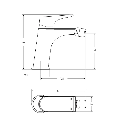 Смеситель для биде BelBagno MARINO-BD-CRM-W0 хром Смеситель для биде BelBagno MARINO-BD-CRM-W0 хром