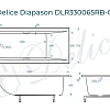 Ванна из искусственного камня Delice Diapason 180х75 DLR330065RB-G глянцевая с черными ручками Ванна из искусственного камня Delice Diapason 180х75 DLR330065RB-G глянцевая с черными ручками