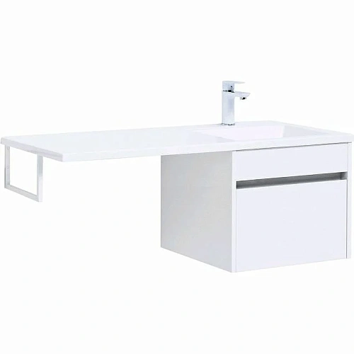 Тумба с раковиной Aquanet Токио 110 R белый (подвесная, 1 ящик) 00239209 Тумба с раковиной Aquanet Токио 110 R белый (подвесная, 1 ящик) 00239209