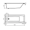 Акриловая ванна Santek Санторини 160х70 прямоугольная белая 1WH302494 1.WH30.2.494 Акриловая ванна Santek Санторини 160х70 прямоугольная белая 1WH302494 1.WH30.2.494