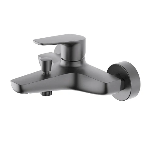 Смеситель для ванны Aquatek Бетта AQ1140BGM черный хром шлифованный Смеситель для ванны Aquatek Бетта AQ1140BGM черный хром шлифованный