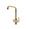 Смеситель для кухни SANCOS Vela SC4013ZG с возможностью подключения фильтра, полированное золото