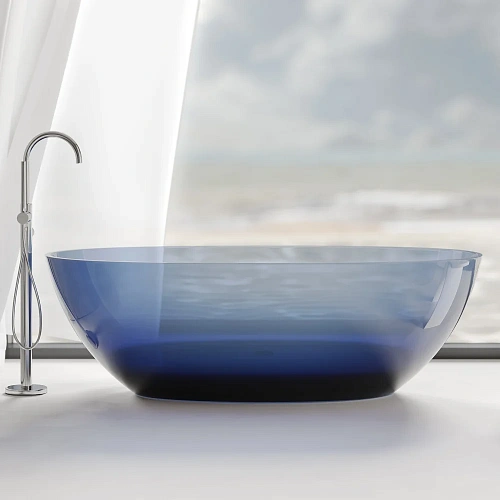 Ванна отдельностоящая ABBER Kristall AT9701Saphir прозрачная синяя Ванна отдельностоящая ABBER Kristall AT9701Saphir прозрачная синяя