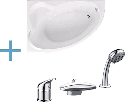 Акриловая ванна Aquanet Mayorca 150x100 L (каркас + смеситель Aquanet Practic 2 AF111-63B) 00204008 + 00161967 + 00216780 Акриловая ванна Aquanet Mayorca 150x100 L (каркас + смеситель Aquanet Practic 2 AF111-63B) 00204008 + 00161967 + 00216780