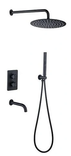 Душевая система Allen Brau Priority 5.31014-31 Черный матовый Душевая система Allen Brau Priority 5.31014-31 Черный матовый