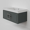 Тумба с раковиной La Fenice Cubo Gigio 90 NFNC-01-CUB-G-90-1-90R серо-зеленая матовая, ручка хром Тумба с раковиной La Fenice Cubo Gigio 90 NFNC-01-CUB-G-90-1-90R серо-зеленая матовая, ручка хром