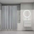Штора для ванны IDDIS, P10PE18i11 200x180 см, PE, серый Штора для ванны IDDIS, P10PE18i11 200x180 см, PE, серый