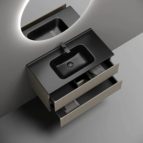 Тумба под раковину Sancos Snob R SNR90CE 890х445х500 Beige Soft, подвесная Тумба под раковину Sancos Snob R SNR90CE 890х445х500 Beige Soft, подвесная