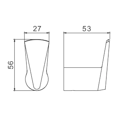 Крючок Raglo R307.05.09 одинарный, графит Крючок Raglo R307.05.09 одинарный, графит