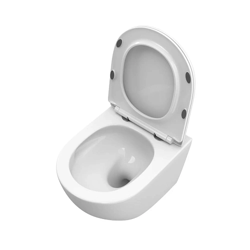 Унитаз подвесной BelBagno UNO-TOR BB5177CH-TOR/SC безободковый c сиденьем Унитаз подвесной BelBagno UNO-TOR BB5177CH-TOR/SC безободковый c сиденьем