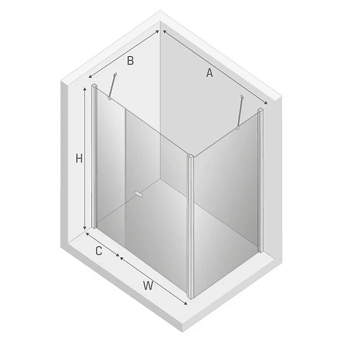 Душевой уголок NEW TRENDY NEW SOLEO 90x90x195 K-0693 (хром) Душевой уголок NEW TRENDY NEW SOLEO 90x90x195 K-0693 (хром)
