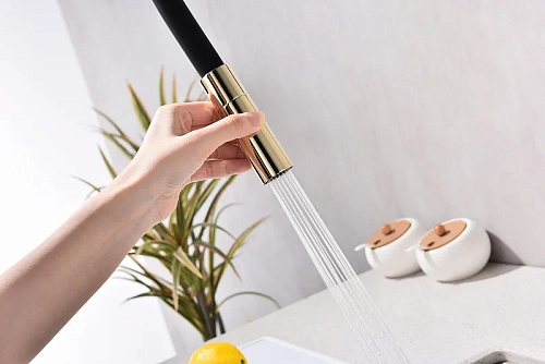 Смеситель для кухни Paulmark Tornado золото To213402-G Смеситель для кухни Paulmark Tornado золото To213402-G