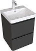 Тумба с раковиной Aquanet Эмбер 50 00332506 черный матовый