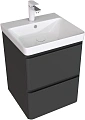 Тумба с раковиной Aquanet Эмбер 50 00332506 черный матовый Тумба с раковиной Aquanet Эмбер 50 00332506 черный матовый