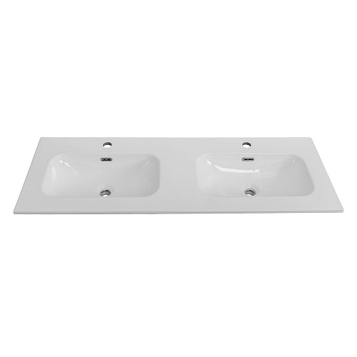 Раковина CEZARES CZR-8073-120-2 с двумя чашами белый 1210x460 керамика Раковина CEZARES CZR-8073-120-2 с двумя чашами белый 1210x460 керамика