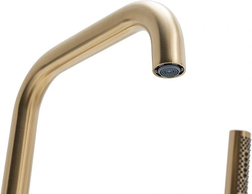 Смеситель на борт ванны Allen Brau Priority 5.31007-GB (с внутренней частью) золото браш Смеситель на борт ванны Allen Brau Priority 5.31007-GB (с внутренней частью) золото браш