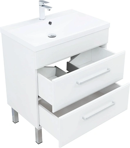 Тумба под раковину Aquanet Лукка 75 белый 00302397 напольная/подвесная Тумба под раковину Aquanet Лукка 75 белый 00302397 напольная/подвесная